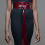 Ox Blood Leather Waist Cincher Belt One Size, thumbnail 3 of 10