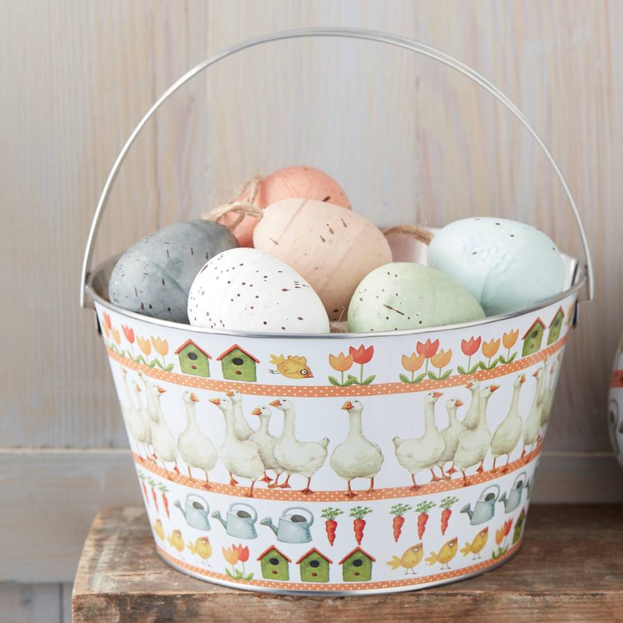 Easter Egg Hunt Tin Bucket By The Chicken And The Egg
