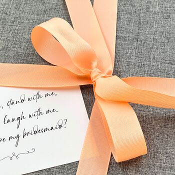 Premium Wedding Gift Box Peach Ribbon And Card Option, 2 of 5