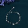 Double Layer Star Bracelet In Sterling Silver, thumbnail 6 of 10