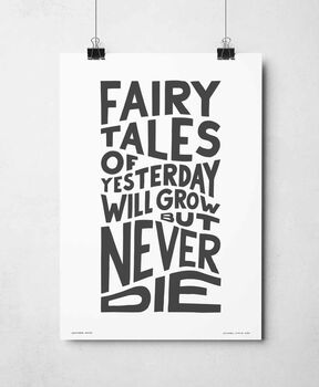 Fairy Tales Of Yesterday Lyric Print, 9 of 9
