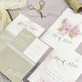 'Full Bloom' Watercolour Floral Wedding Invitations, thumbnail 4 of 8