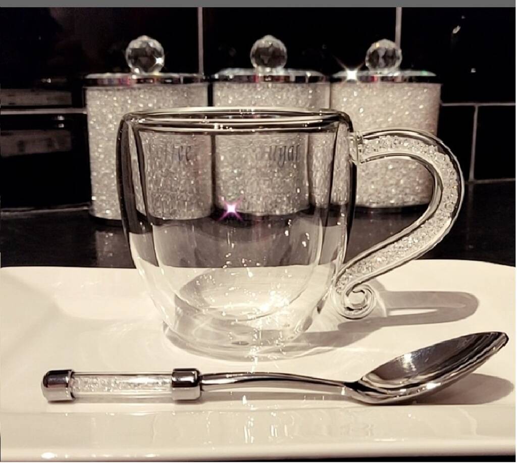 Double Wall Cup With Swarovski Crystal Handle