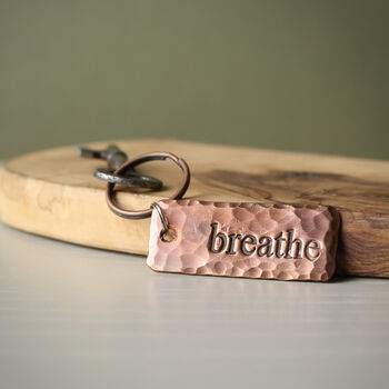 Motivational Copper Tag Keyring, 2 of 5