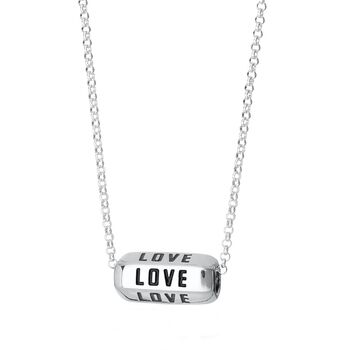 Love Is All Around Necklace, Black, 7 of 7