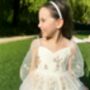 Elizabeth Ivory White Party Or Flower Girl Dress, thumbnail 4 of 5