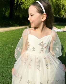 Elizabeth Ivory White Party Or Flower Girl Dress, 4 of 5