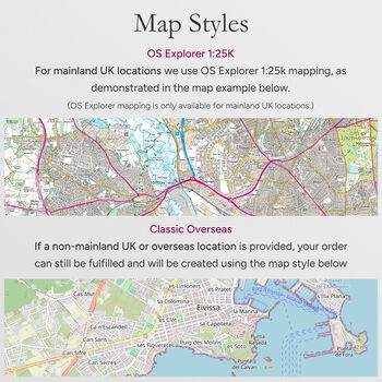 Where Our Journey Began Ordnance Survey Explorer Personalised Map Print Anniversary Gift, 7 of 12