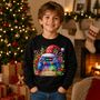 Kids Elf Mode Activated Christmas Sweatshirt, thumbnail 5 of 6