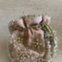 Pink Velvet Handcrafted Potli Bag, thumbnail 3 of 9