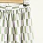 Cotton Midi Skirt, Sage Print Skirt, thumbnail 4 of 5