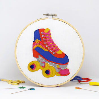 'Rollerskate' Large Embroidery Craft Kit, 3 of 3