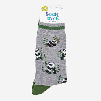 Lazy Panda Grey Marl Bamboo Socks Men's, 3 of 4