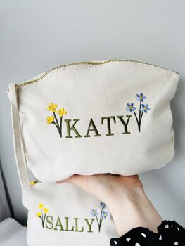Personalised Make Up Bag Embroidered Gift, 3 of 5
