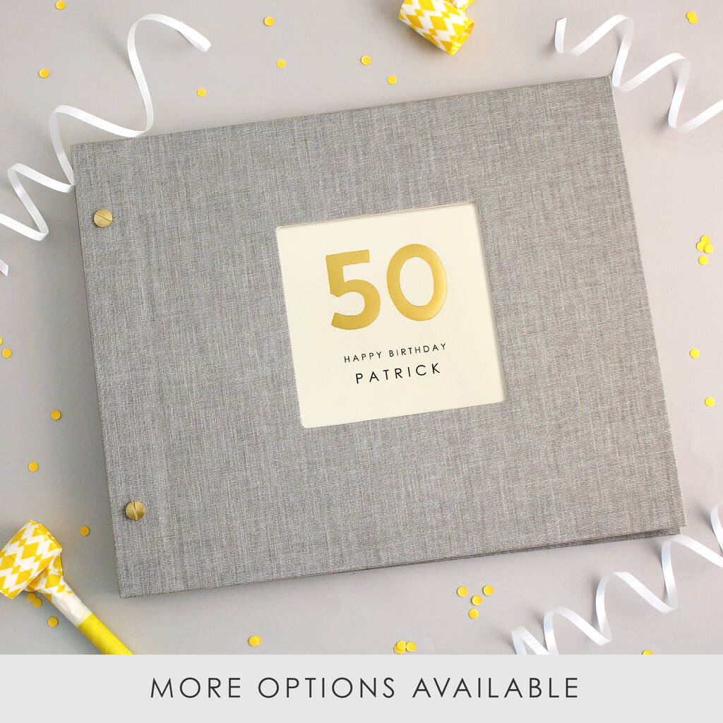 Personalised Hand Foiled 50th Birthday Photo Album, 1 of 12