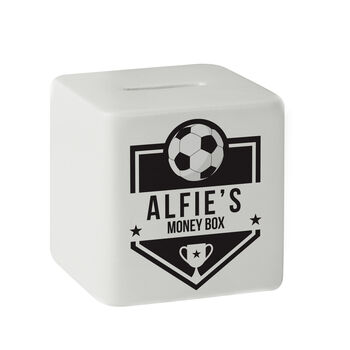 Personalised Football Badge Money Box, 6 of 6