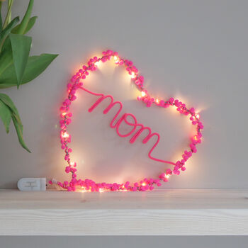 Mum/Mom/Mama/Maman/Mutti Mother's Day Heart Light, 3 of 5