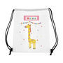 Personalised Children's Giraffe Waterproof Swim Bag, thumbnail 5 of 8