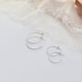 Beaded Sterling Silver Hoop Earrings, thumbnail 1 of 6