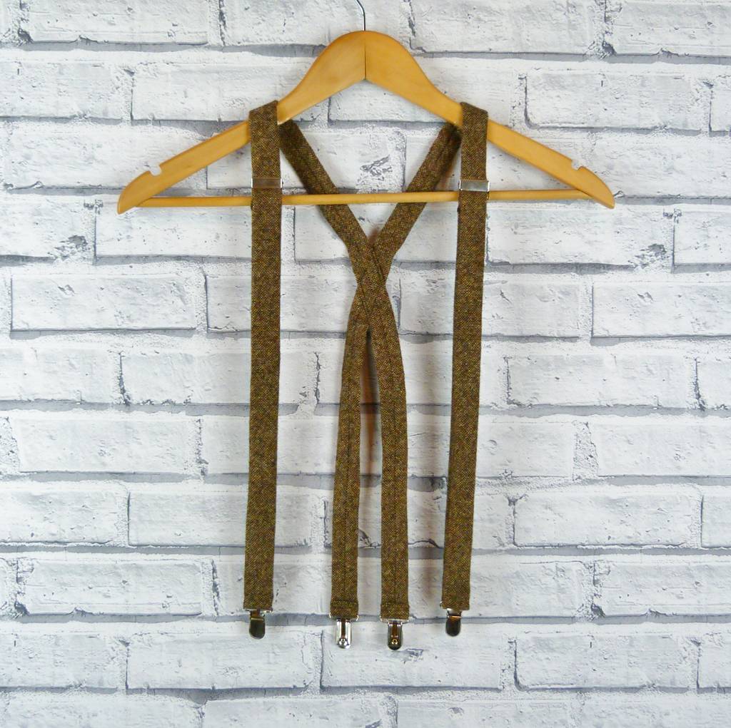 Birdseye Tweed Braces Custom Wedding Order By Moaning Minnie