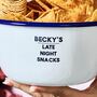 Personalised Enamel Snacks Bowl, thumbnail 3 of 4