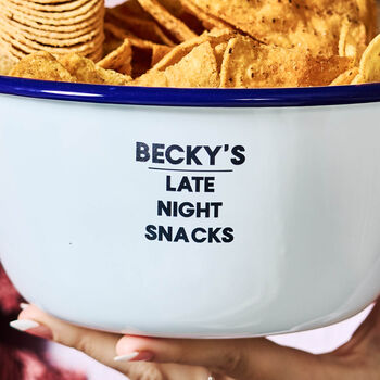 Personalised Enamel Snacks Bowl, 3 of 4