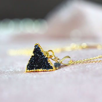 Druzy And Black Diamond Necklace, 7 of 12