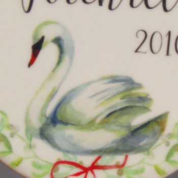 Personalised Swan Tree Decoration, 2 of 2