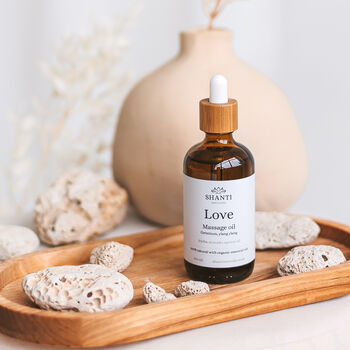 Organic Love Massage Oil With Aphrodisiac Aromas Gift For Special Moments, 3 of 11