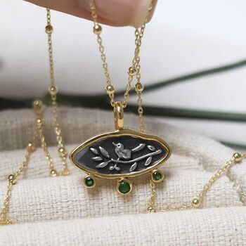 Gold Plated Sterling Silver Hieroglyphics Necklace, 4 of 10