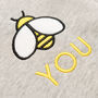 'Bee You' Embroidered Organic Children's Sweatshirt, thumbnail 7 of 10