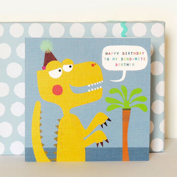 Dino Mite Brother Birthday Card, 4 of 5