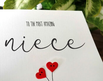 Personalised Birthday Card For Special Niece, Handmade Card For Her, 3 of 3