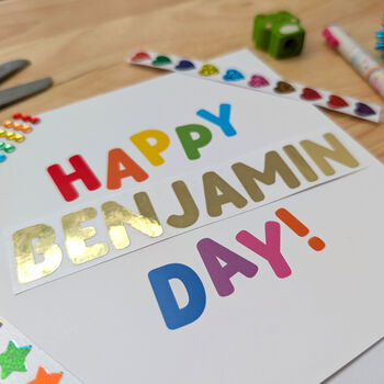 Personalised Children's Birthday Card Kit, 6 of 6