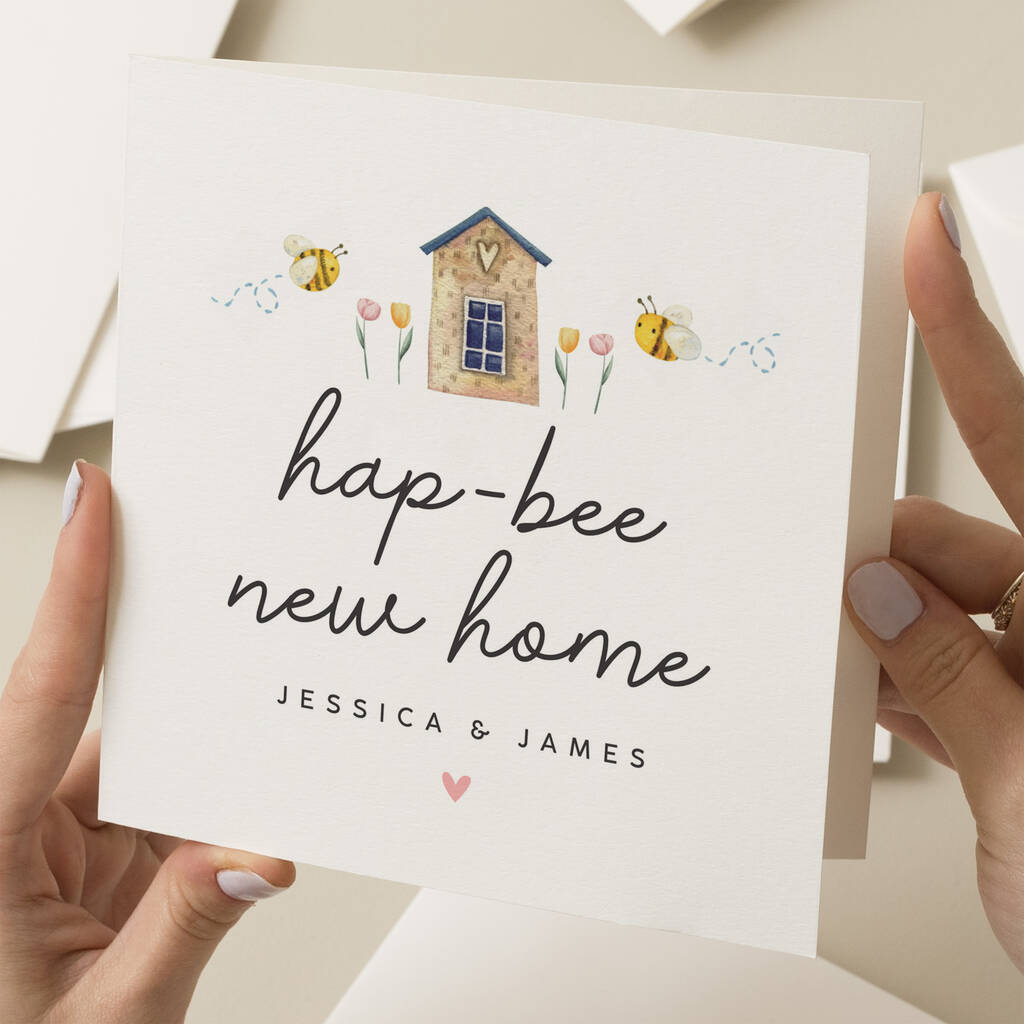 Cute Bee New Home Card