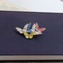 Rainbow Butterfly Brooch Silver Plated, thumbnail 2 of 2