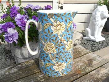 Extra Large Jug In William Morris Blue Chrysanthemum Design, 4 of 8