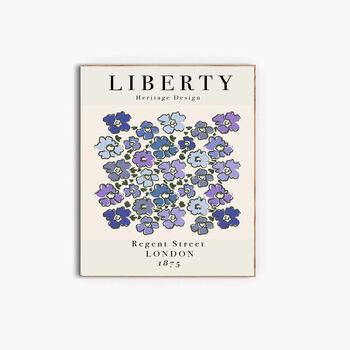 Liberty Blue Pansy Print, 3 of 3
