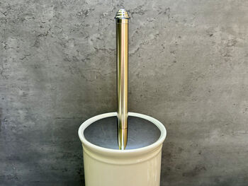 White Ceramic ‘Le Bain’ Toilet Brush Holder Stand, 8 of 12