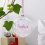 Personalised Iridescent Flat Christmas Bauble, thumbnail 7 of 8