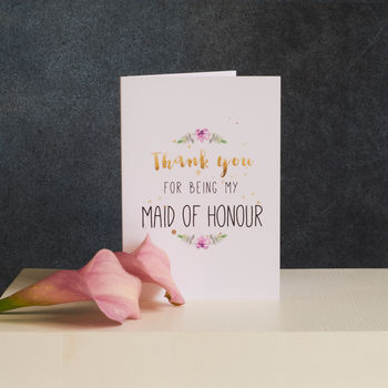 Maid Of Honour Card, 2 of 2