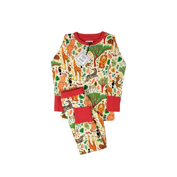 Personalised Children's Jersey Safari Pyjamas, 4 of 4