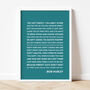 Bob Marley 'He's Not Perfect' Quote Print, thumbnail 8 of 10
