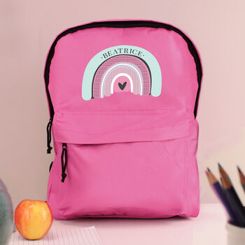 Personalised Pastel Rainbow Backpack, 3 of 8