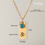 Ohm With Rhinestone Pendant Necklace, thumbnail 5 of 6
