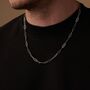 Silver Engraveable Paperclip Link Chain Necklace. Personalised Necklace, thumbnail 3 of 11