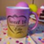 Personalised Sweet 16 Glitter Mug – Happy Birthday Gift, thumbnail 3 of 5