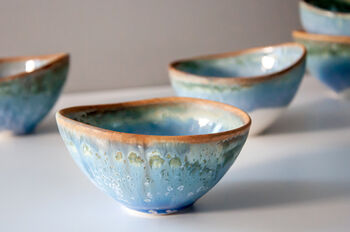 Set Of Four Porcelain Angled Mini Bowl, 5 of 11