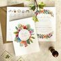 Tropical Folded Wedding Invitation Suite, thumbnail 1 of 9