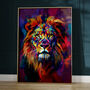 Lion Print Contemporary Pop Art, thumbnail 2 of 8